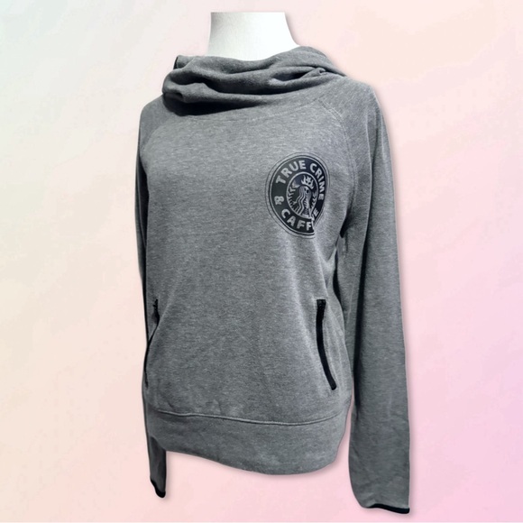 True Crime & Caffeine, Retro, Reworked, Fitted Active Hoodie - Picture 14 of 15